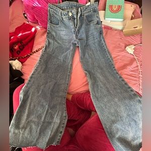 Shein light washed straight leg jeans